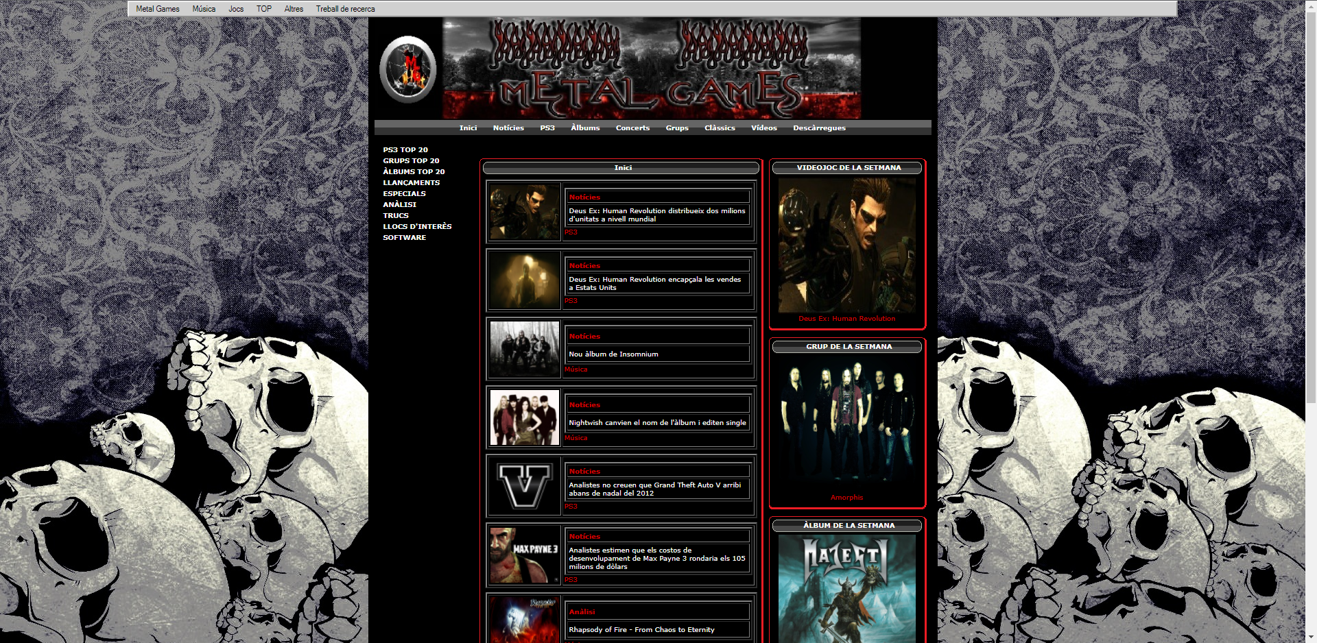 My first web page, a visual delight.