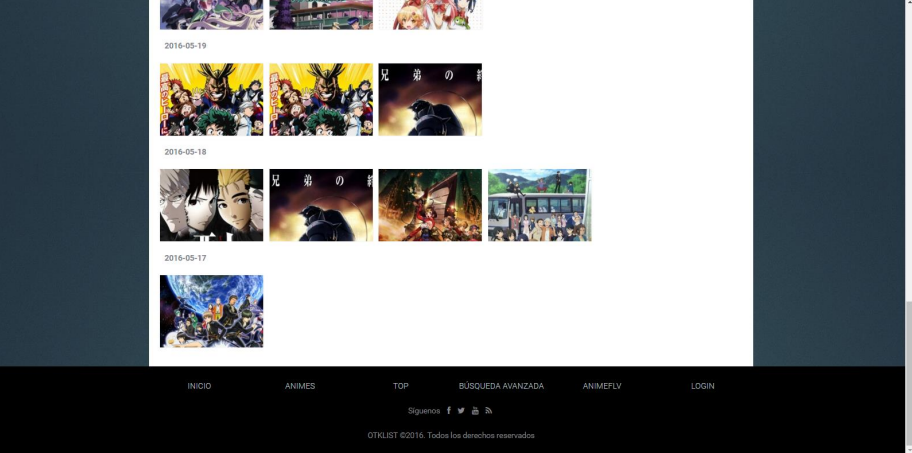 Home page with daily episodes.